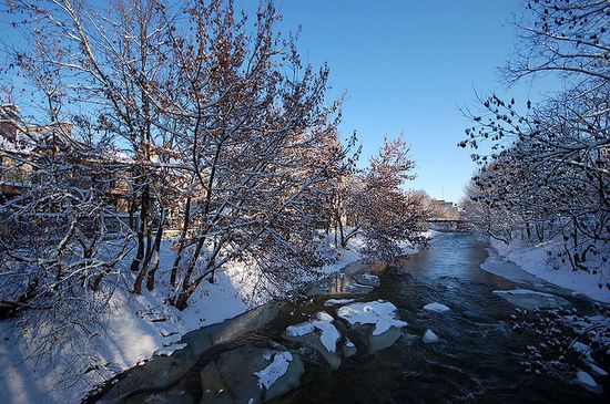 Река Вильня зимой