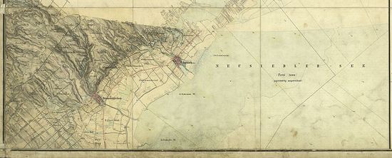 Доннерскирхен и окрестности на карте 1873 года