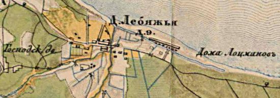 План деревни Лебяжье. 1885 г.