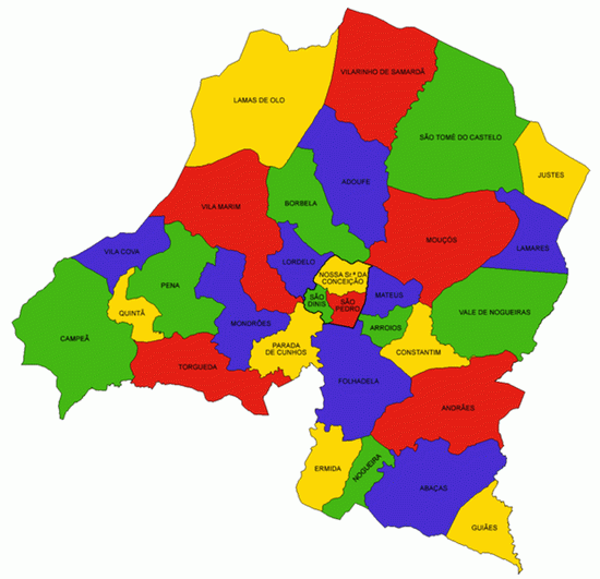 Районы муниципалитета Вила-Реал