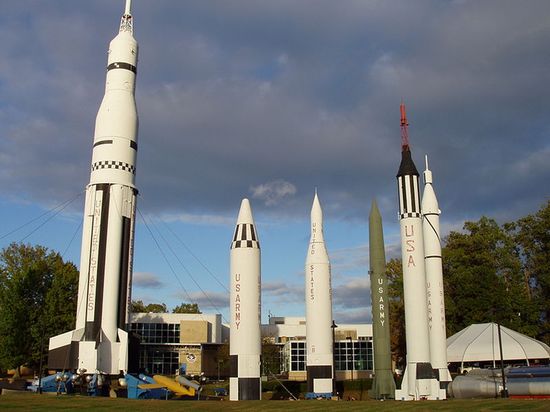Американские ракеты в Ракетном парке Ракетно-космического центра, Хантсвилл