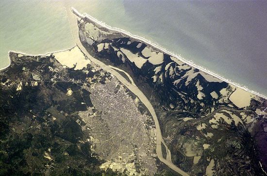 Вид на Барранкилью из космоса.