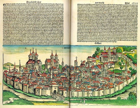 Эрфурт, Всемирная (Нюрнбергская) хроника Шеделя, 1493