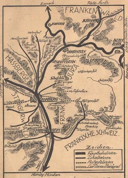 Дорожная карта от 1912 года. Город Лихтенфельс