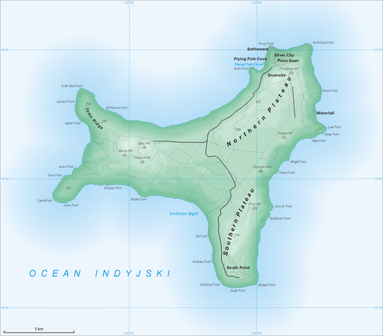 Карта Острова Рождества