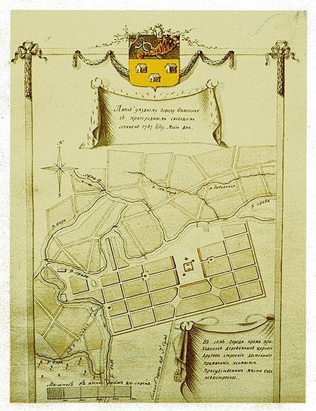 План уездному городу Белополье 1787 года