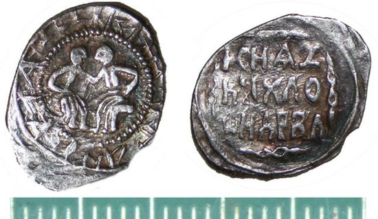 Монета верейского князя Михаила Андреевича
