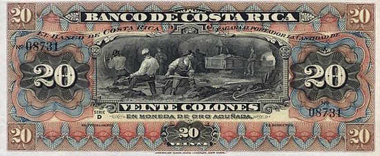 Угольная шахта на костариканском колоне, 1901