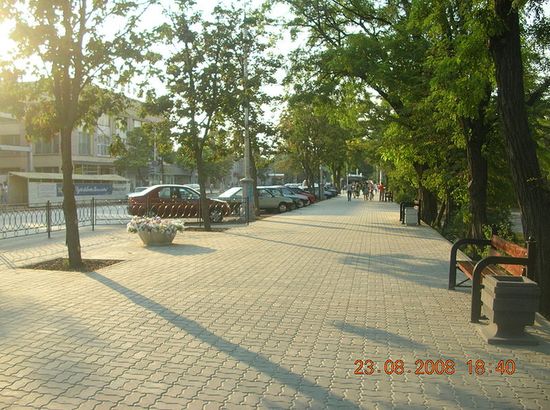Таганрог, Петровская улица, вид в сторону ТУМа. Лето 2008 года.