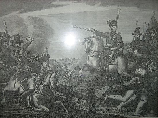 Битва с французами за Красный осенью 1812 года, копия с гравюры неизвестного художника