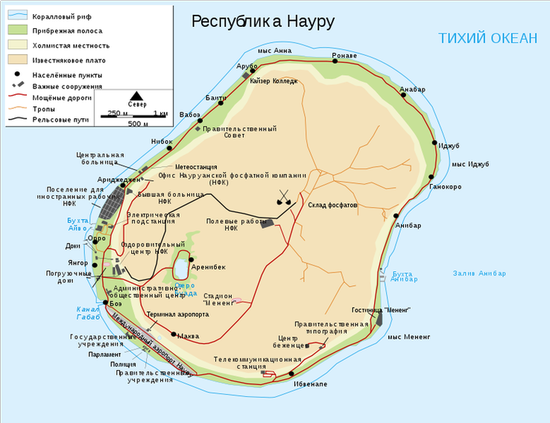 Карта Науру