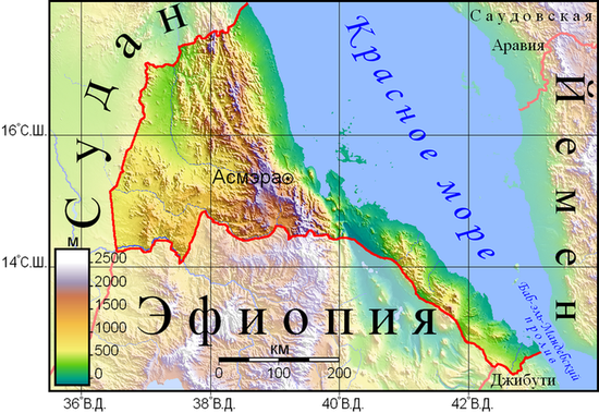 рельеф Эритреи