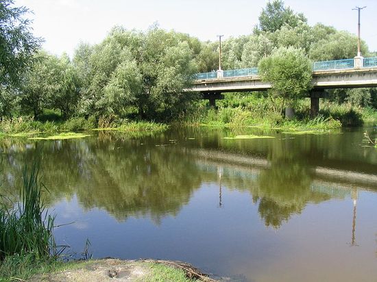 Мост через реку Волчью в Волчанске