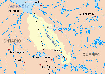  Карта бассейна реки Харрикана