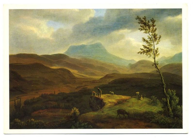 Ж.-К. Мивилль Вид на гору Чатыр-Даг и реку Альму в Крыму. 1814 г.