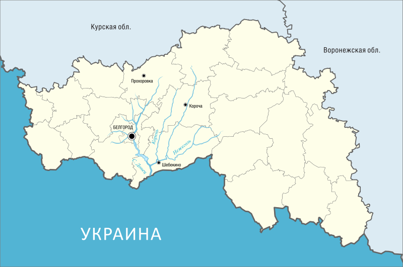  Река Короча на карте Белгородской области