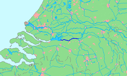  Бергсе-Маас (синяя полоска) в дельте Рейна и Мааса