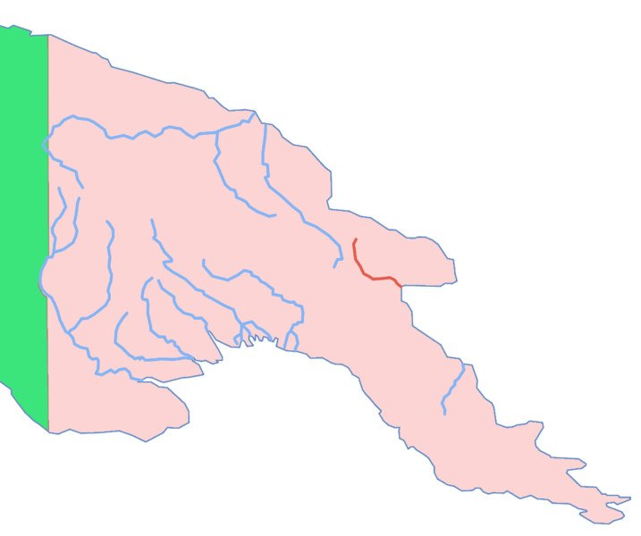  местоположение реки Маркем отмечено красным