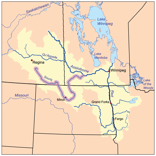 Бассейн рек Ассинибойн и Сурис.