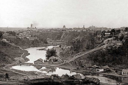 Новониколаевск и река Каменка в начале XX века