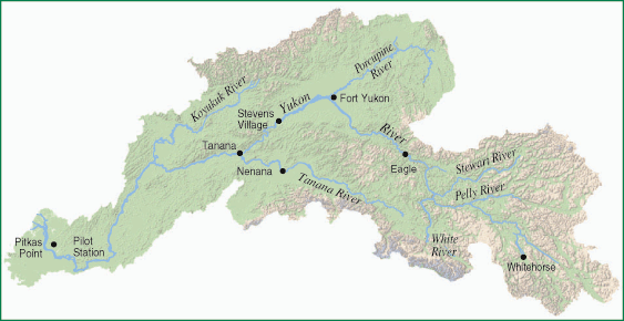 Схема бассейна реки Юкон