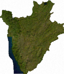 Снимок Бурунди с космического спутника.