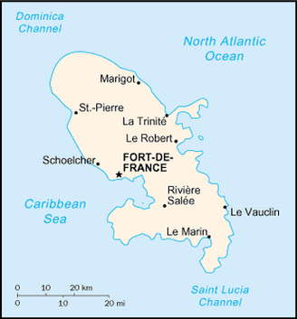 Мартини́ка (фр. Martinique) — остров из центральной части архипелага Малые Антильские острова, расположенного в Карибском море Атлантического океана. Административно является заморским регионом Франции. Управляется префектом, есть Генеральный совет. Мартиника избирает 4 депутатов Национального собрания Франции и 2 сенаторов Франции. Столица острова — Фор-де-Франс. Площадь — 1,1 тыс. км². Население острова по переписи 1999 года — 381 427 человек (в основном чернокожие и мулаты).