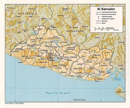 Карта Сальвадора