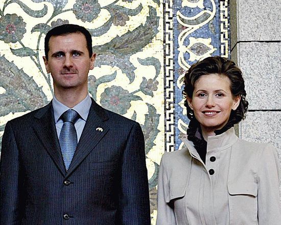 Президент Сирии Башар Асад и его жена Асма аль-Ассад