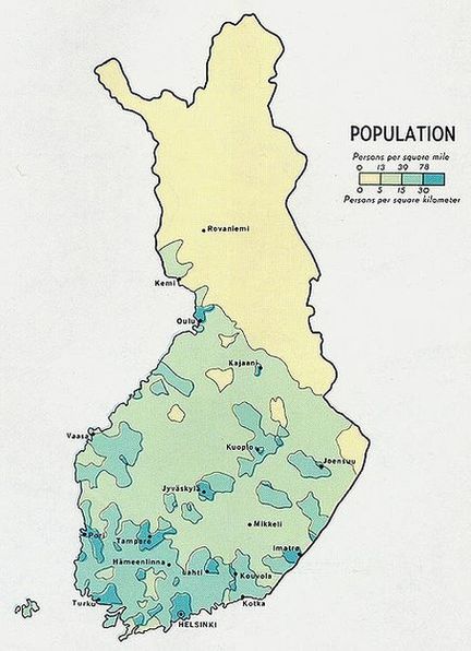 Бо́льшая часть населения проживает в южной части страны.